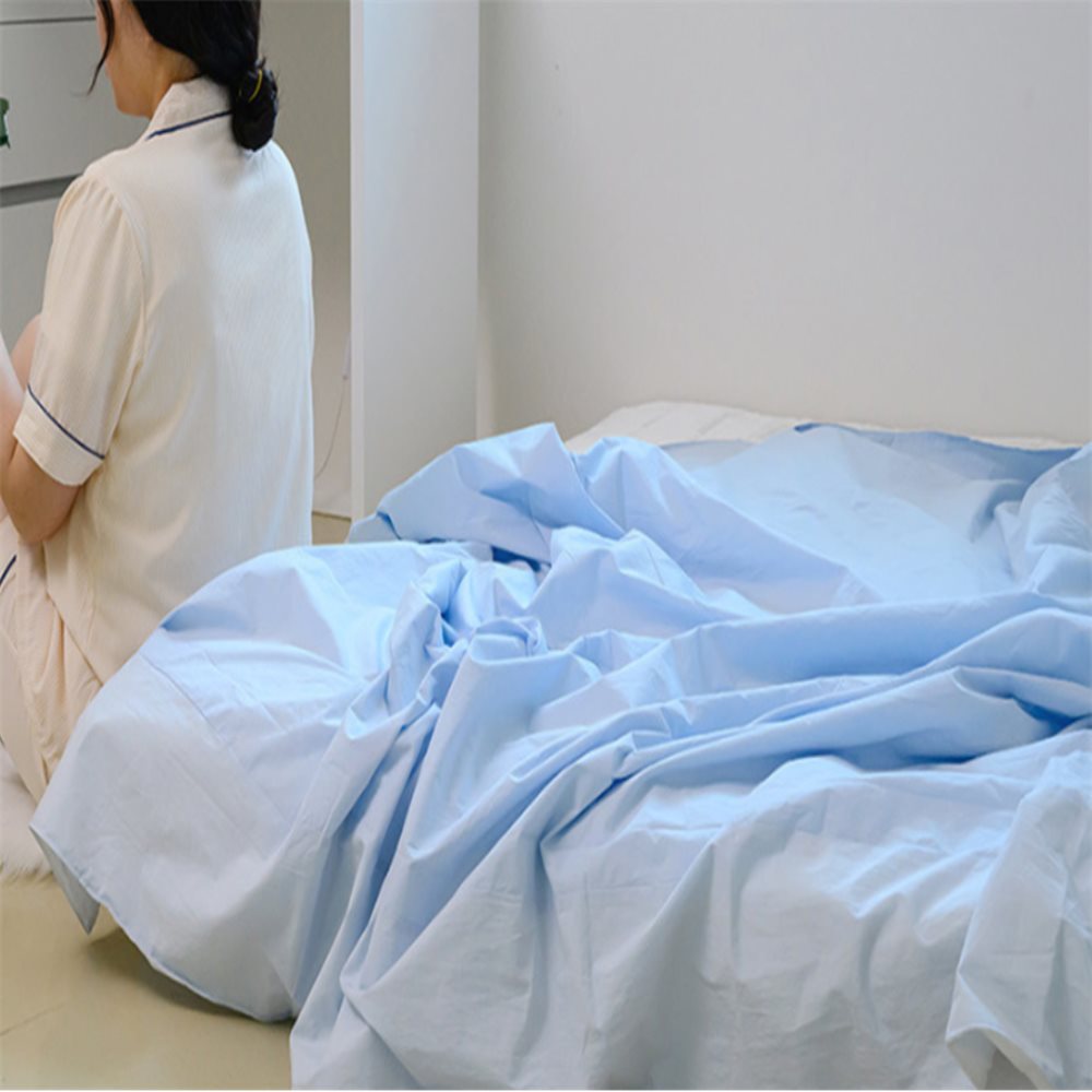 이불 60수 냉감 겹이불 퀸 블루 고밀도이불 여름침구 여름쿨이불
