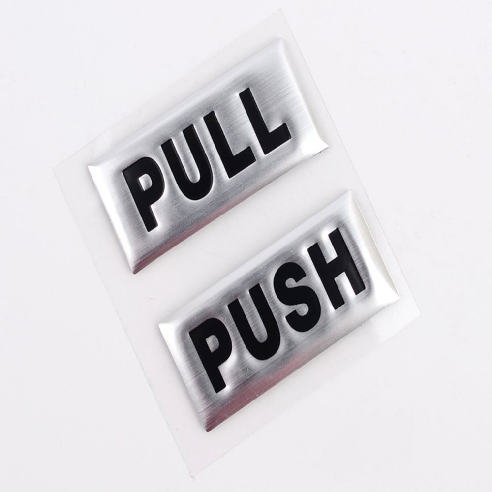 PULL PUSH 돔사인 2P 안내팻말 미세요당기세요표지판 문표지판
