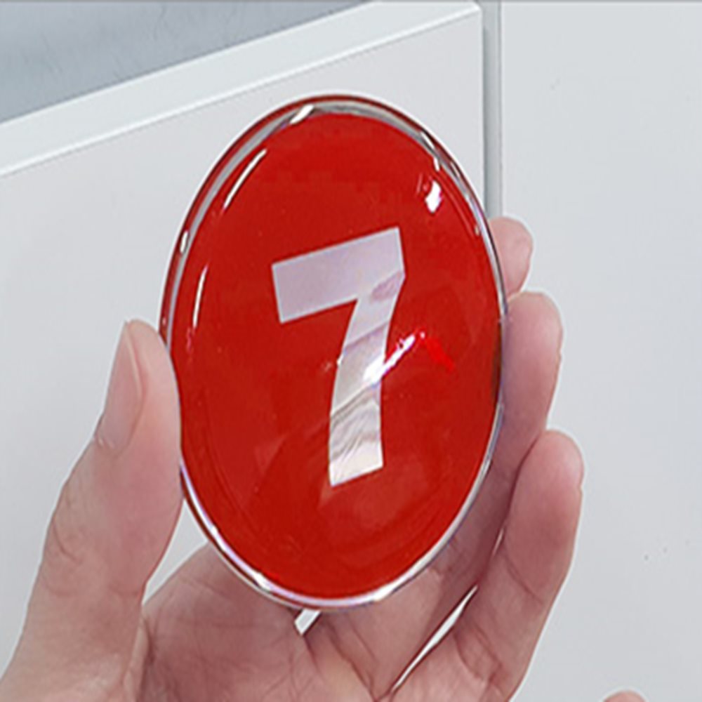 원형 62mm 레드 번호판 1P 신발장스티커 사무실번호판 사물함번호스티커