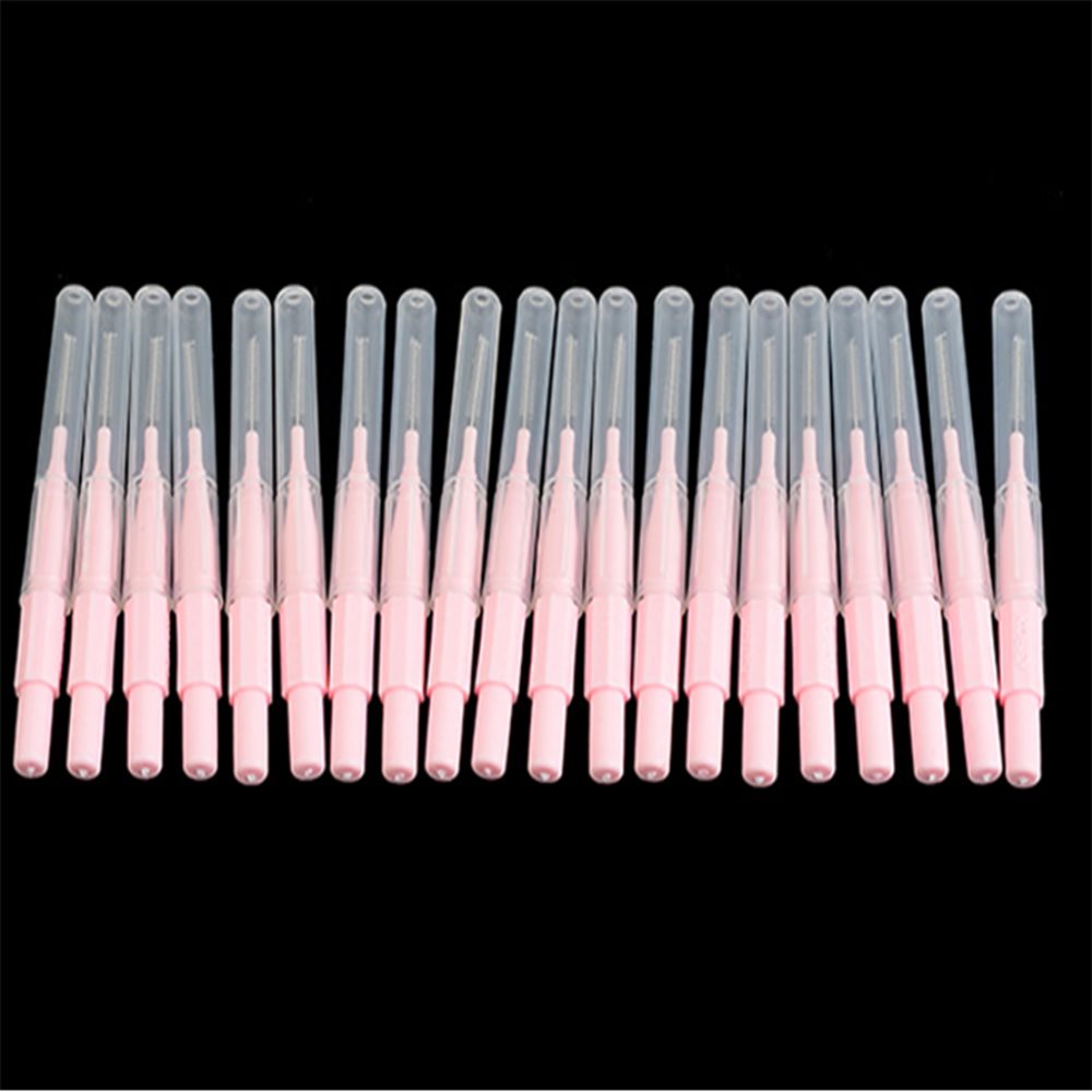 국산 일자형 솔 20P 치간칫솔0.4mm 치간솔 치간칫솔이쑤시개
