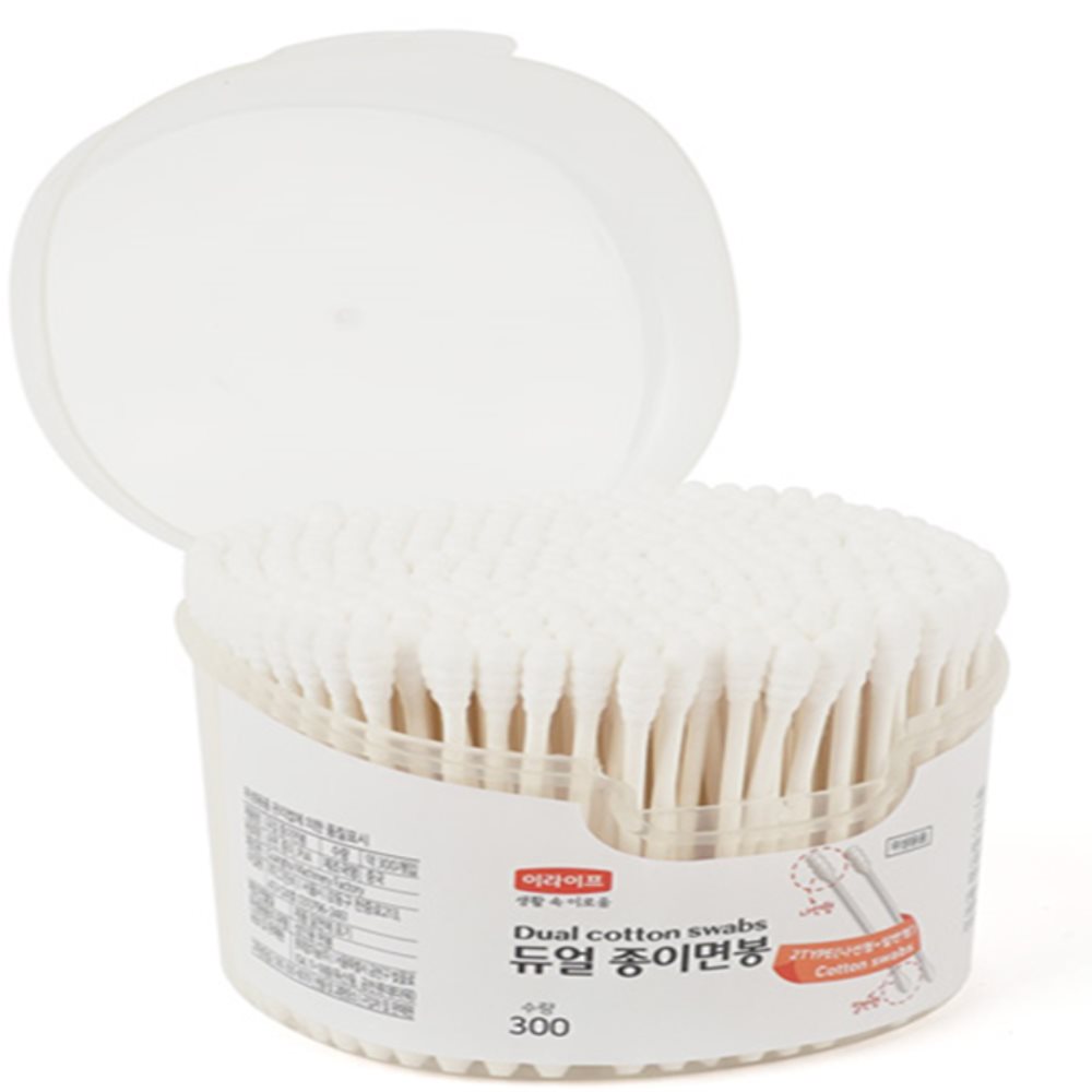 300P 듀얼 면봉 종이면봉 일자면봉 나선형면봉
