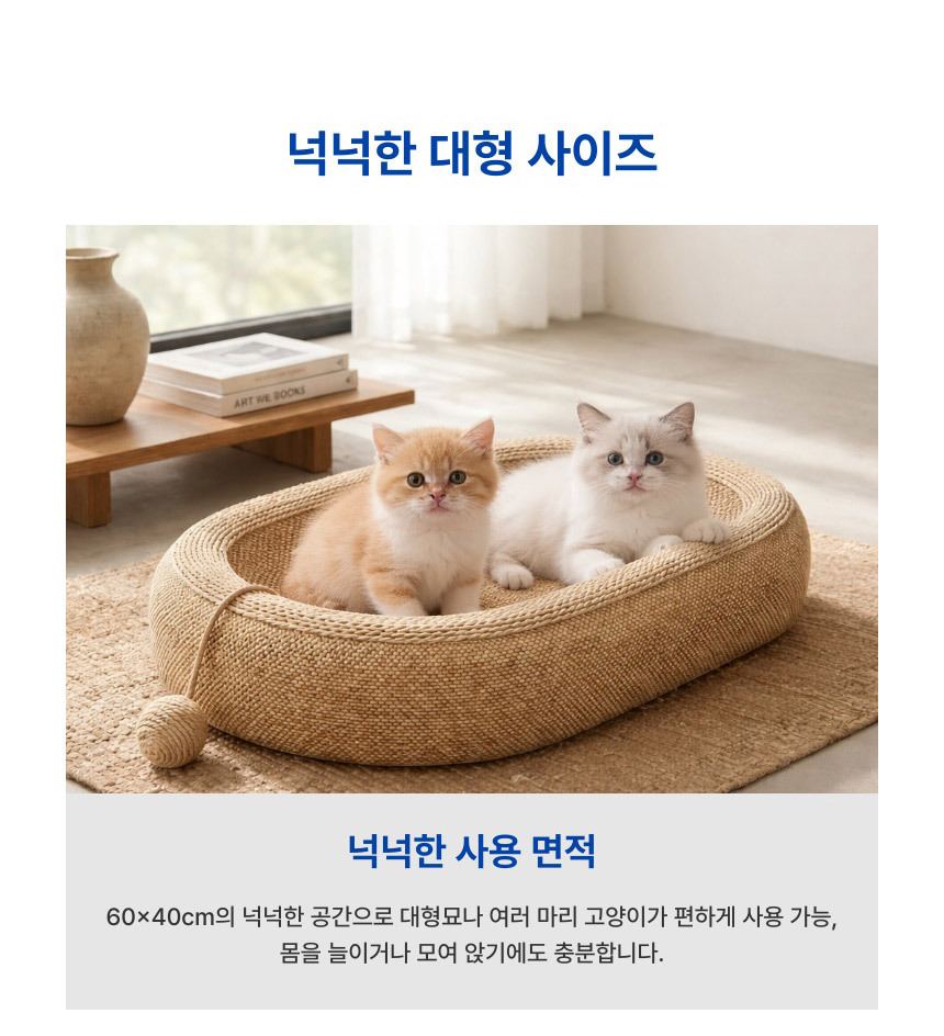 고양이스크래처 타원형 대형 이미지 5