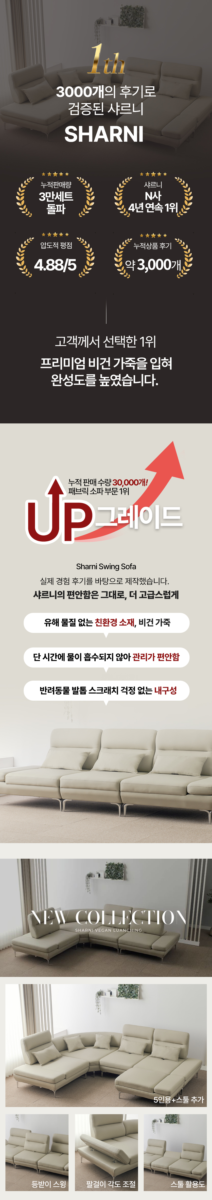 일반소파 > 샤르니 조야원단 5인용 코너형 패브릭 스윙소파 | 오늘의집 쇼핑