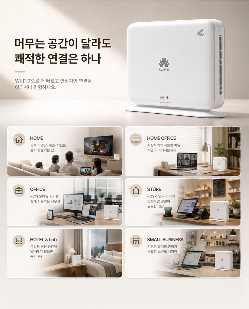 화웨이 eKitStor FG736 BE3600 와이파이7 유무선 공유기