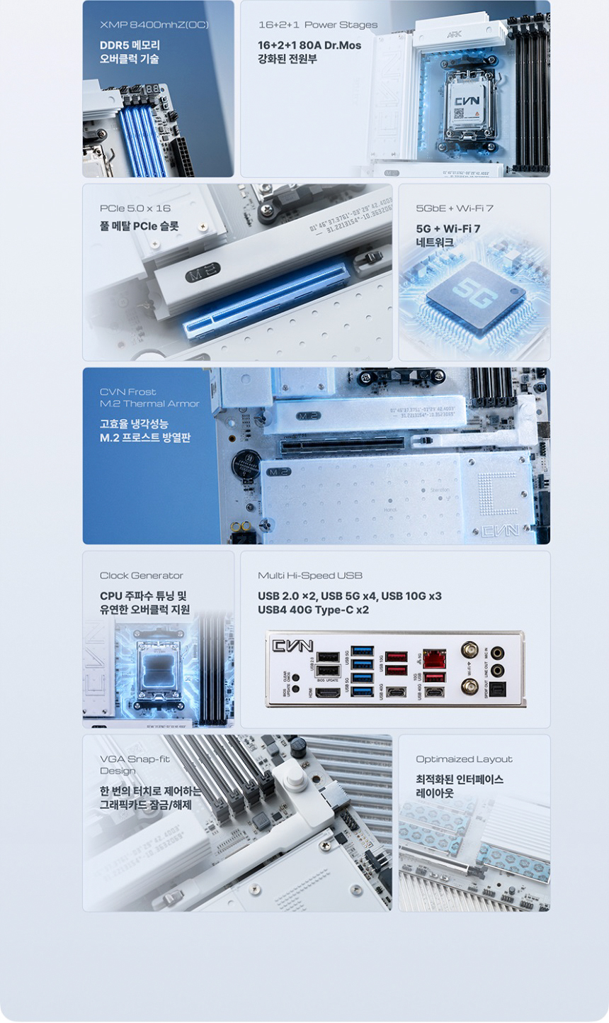 COLORFUL 컬러풀 CVN X870E ARK FROZEN V14 도우정보