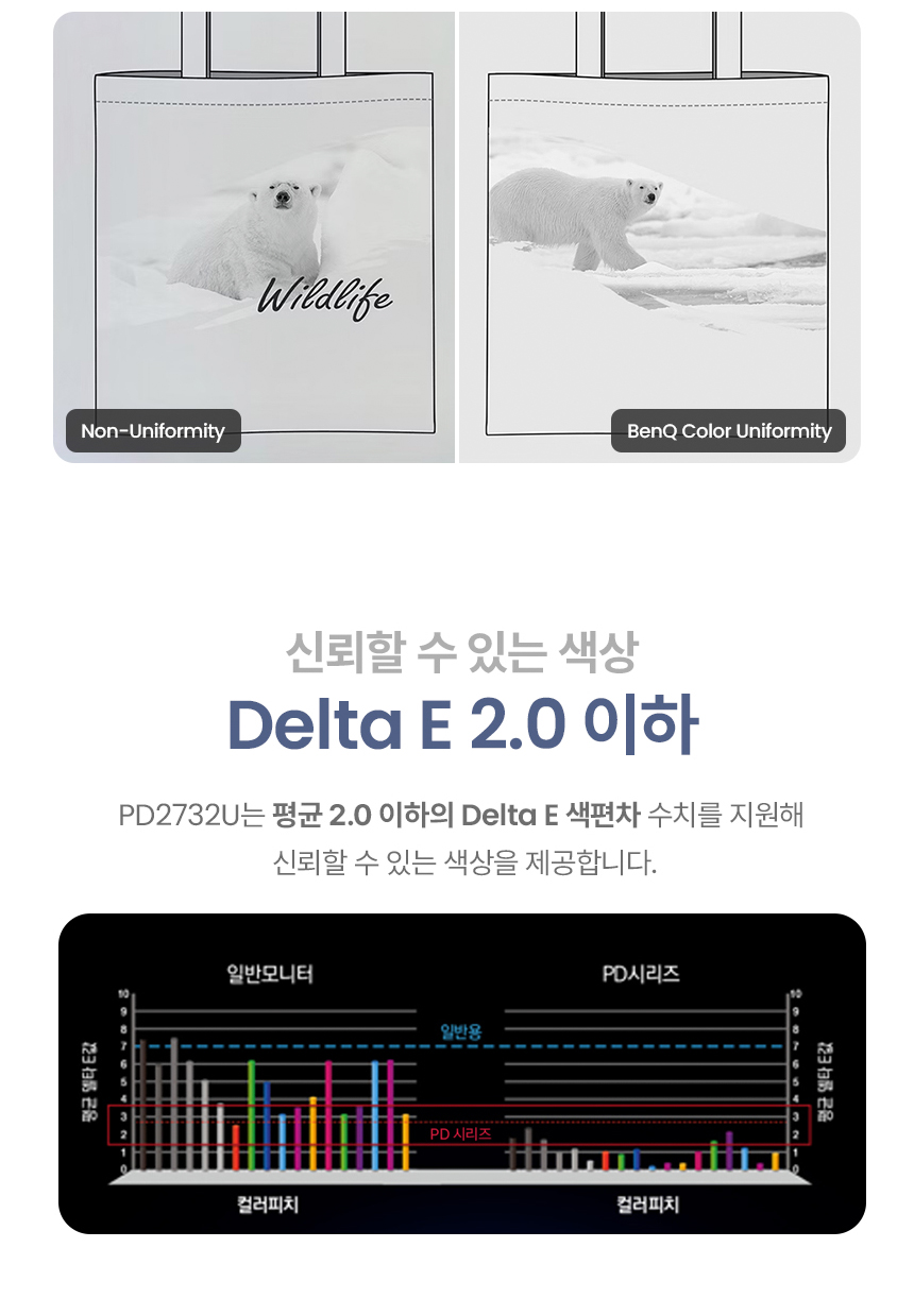 총판 벤큐 PD2732U 나노 매트 블랙 4K UHD IPS 디자이너용 멀티스탠드 무결점 모니터