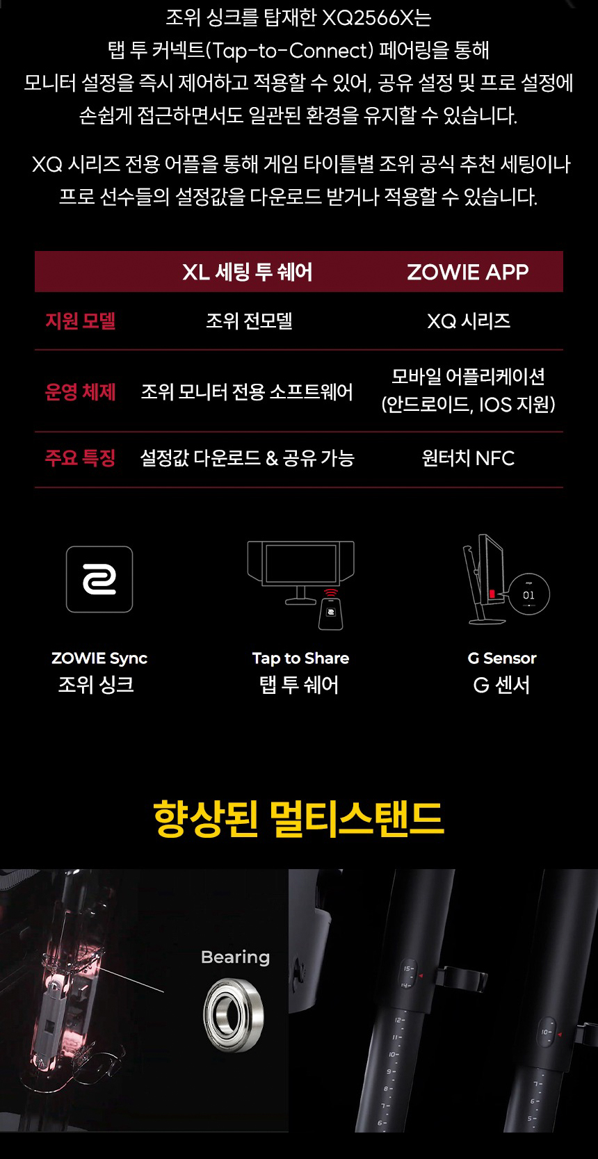 벤큐 BenQ ZOWIE XQ2566X 게이밍 무결점 모니터 멀티스탠드 DyAc3 (TN/QHD/360Hz)