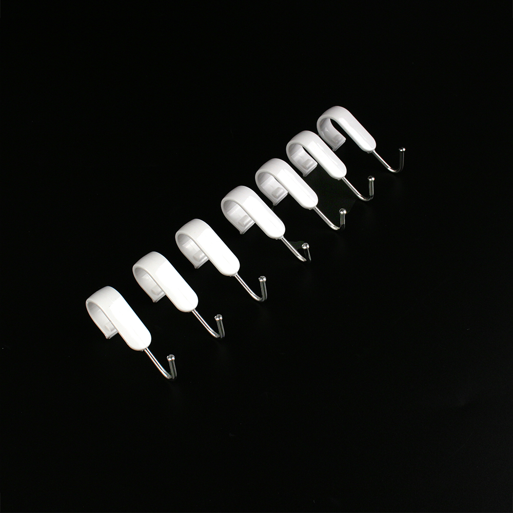 걸이후크 모빌후크 후크랙 다목적걸이 철사후크 천장거치대 흡착식훅 수납용플라스틱후크 반달형후크 주방후크 헤비듀티후크 후크세트 작업방식후크 플라스틱 7개입 고리후크 후크