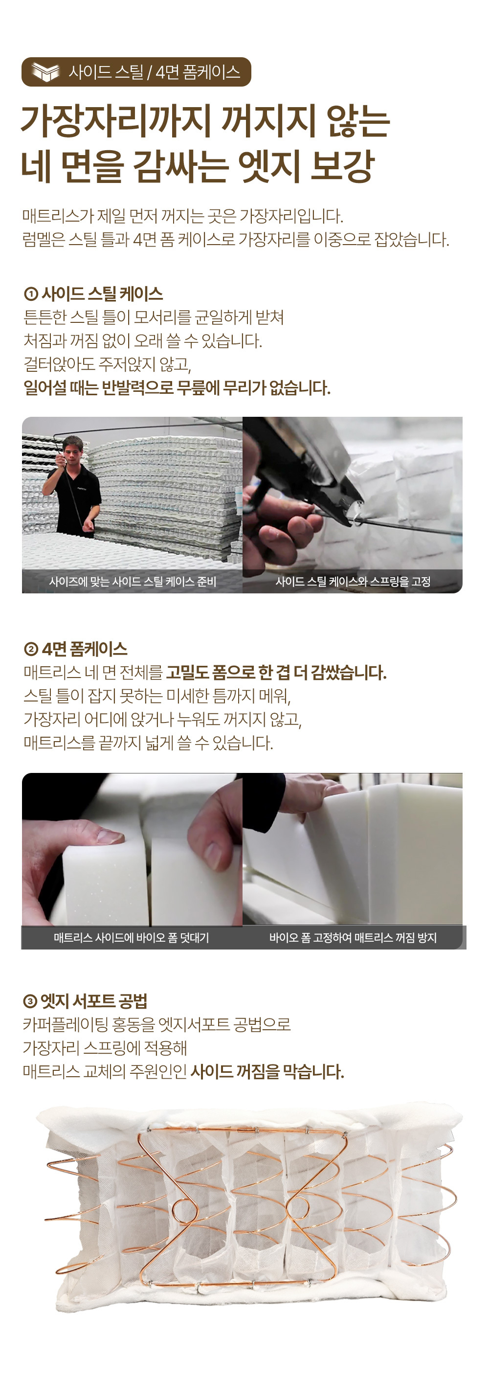럼멜 R7000 뒤척임없이 편한 프리미엄 호텔 트윈 매트리스 33cm Q/K/LK 상세 이미지 13