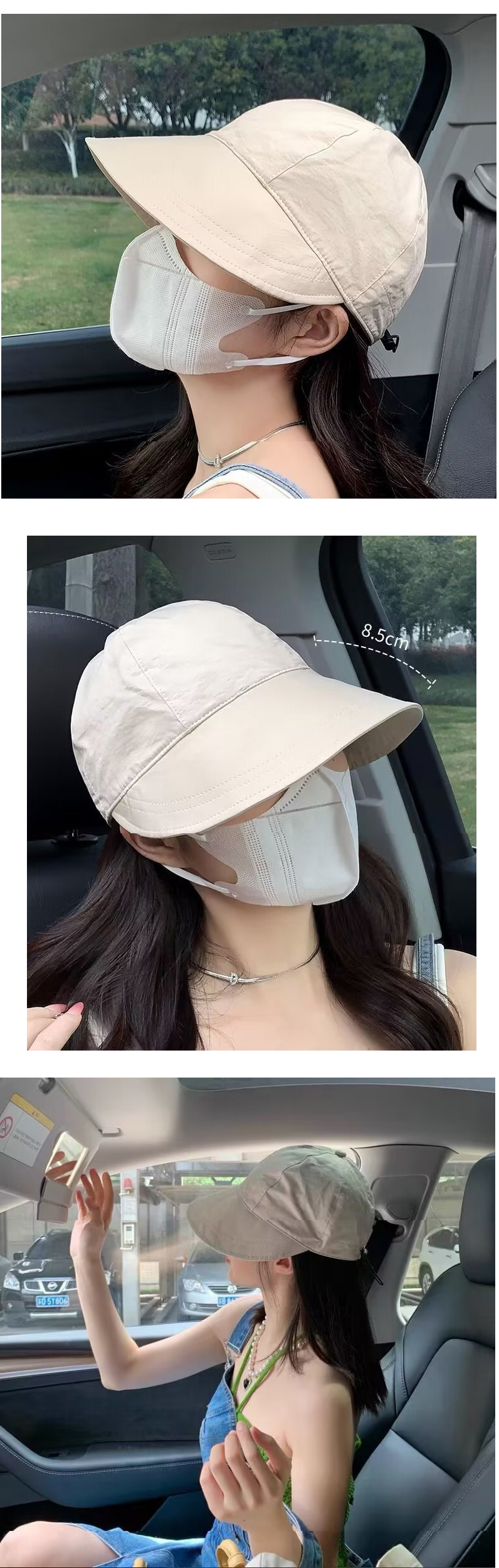 챙넓은모자 보닛햇 버킷햇 벙거지 썬캡 여름 골프 휴양지 바캉스 비치 바스락 스트링 상세 이미지 8