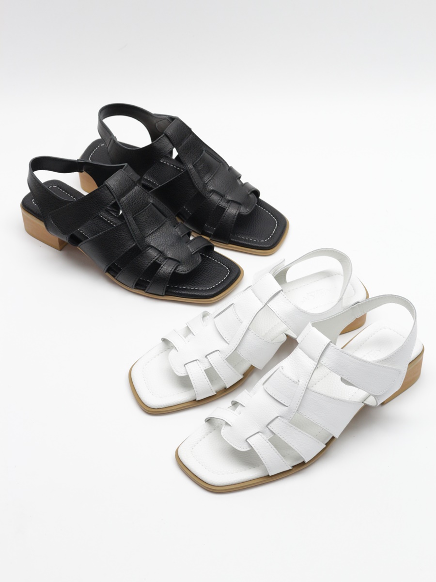 [개성시대] 국내산 여성 4cm 빅사이즈 가죽 샌들 260g 데일리