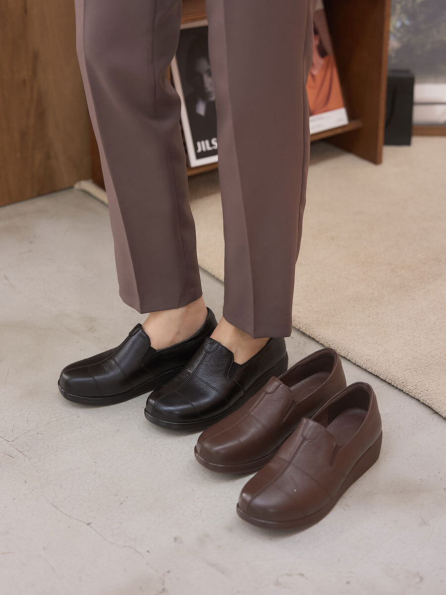 [개성시대] 여성 5cm 가죽 단화 300g 데일리