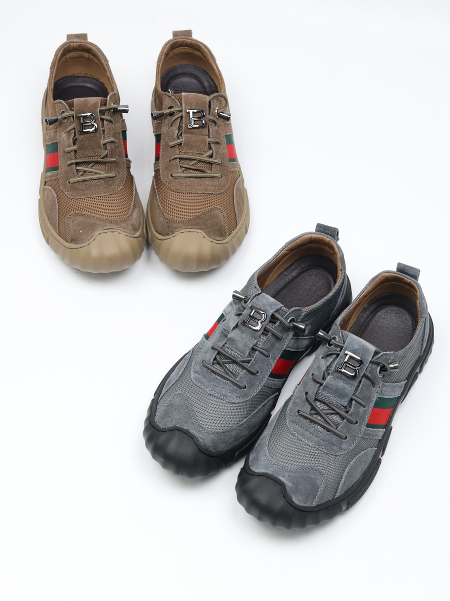 [개성시대] 남성 매쉬 가죽 3.5cm 베이직 스니커즈 342g 데일리