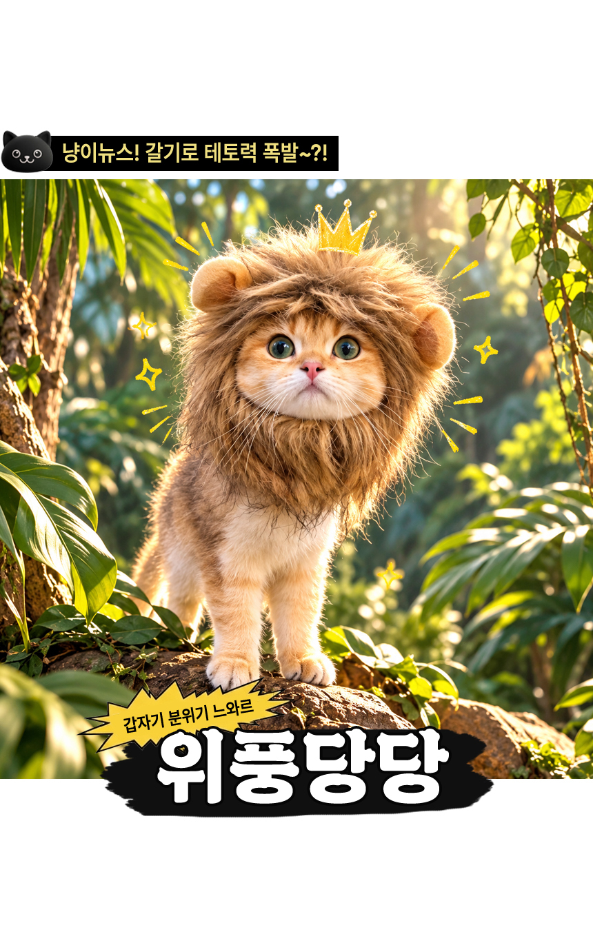 고양이 사자 갈기 털 강아지 반려동물 의상 코스튬 할로윈 상세 이미지 1