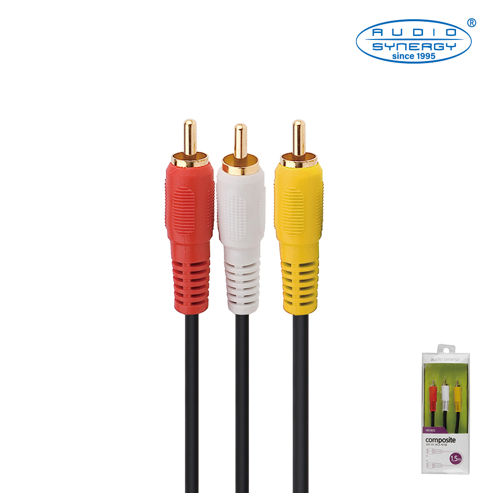 PP-C7235-1.5M 오디오시너지 3RCA to 3RCA 5Φ 케이블 1.5M (HD-N03)