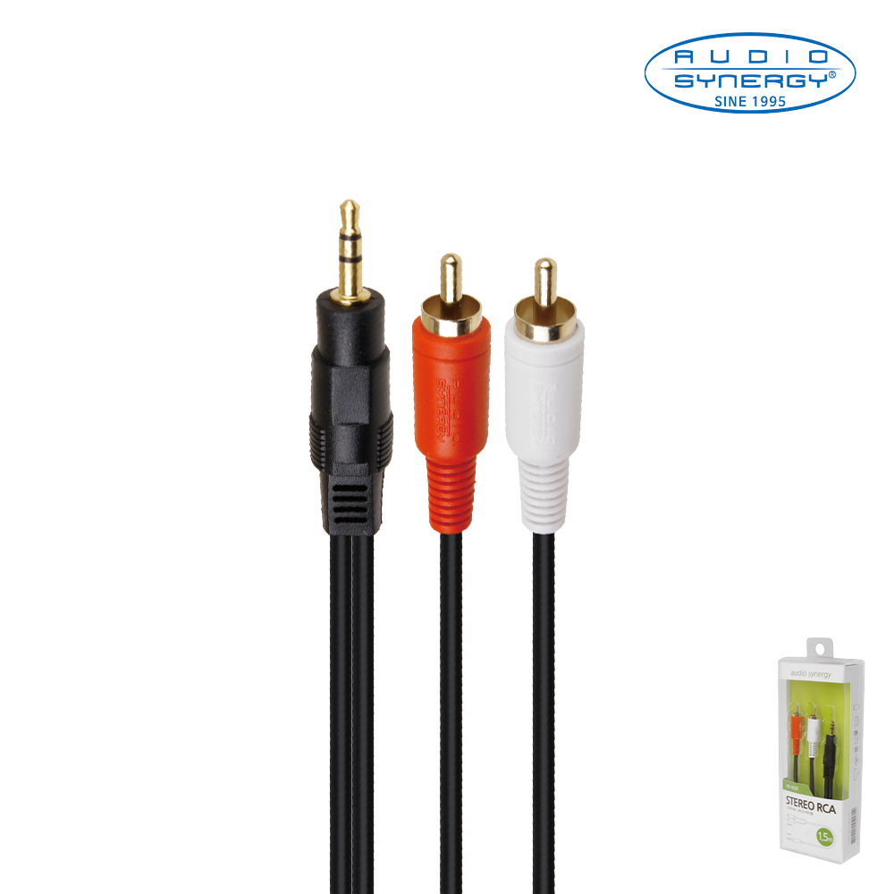 PP-C7237-1.5M 오디오시너지 3.5 스테레오 to 2RCA 변환 케이블 1.5M HD-3S2R