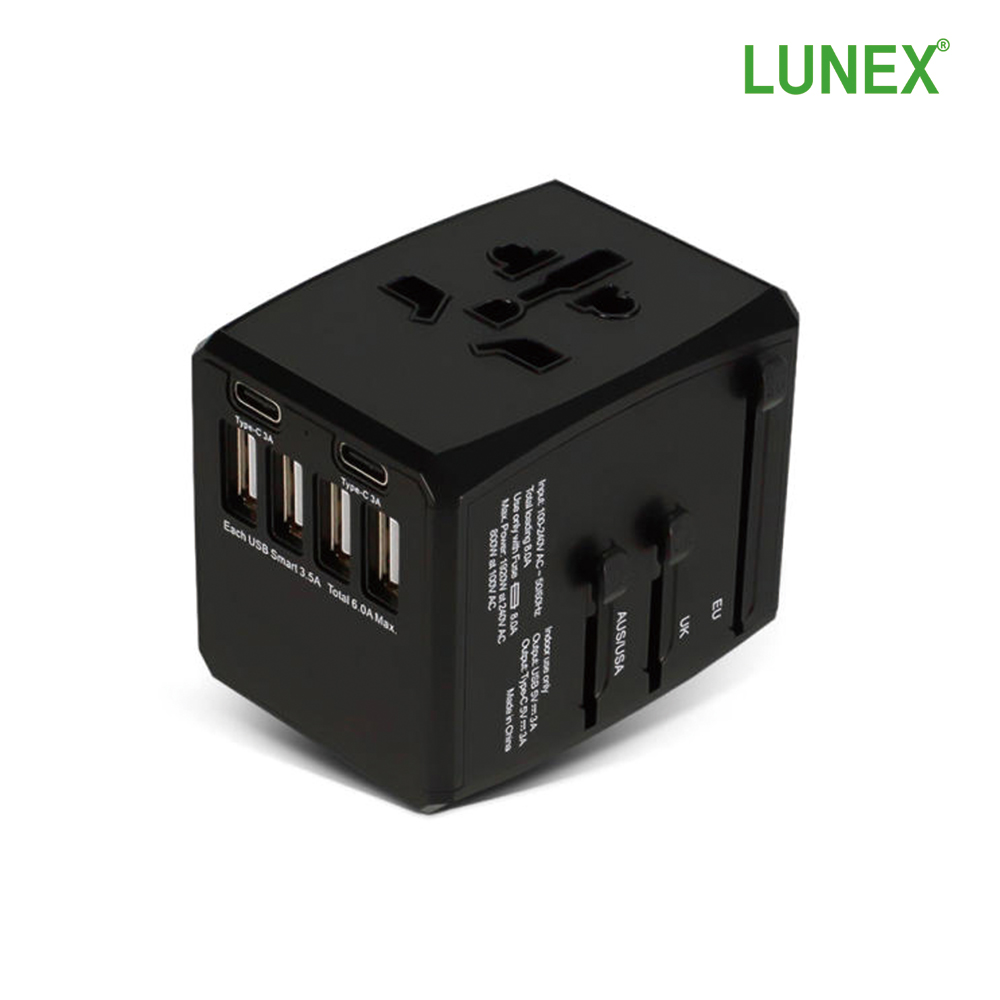 PP-C7066 루넥스 해외 여행용 멀티 어댑터 C타입 USB 포트 고속충전 (NM-ULP3)