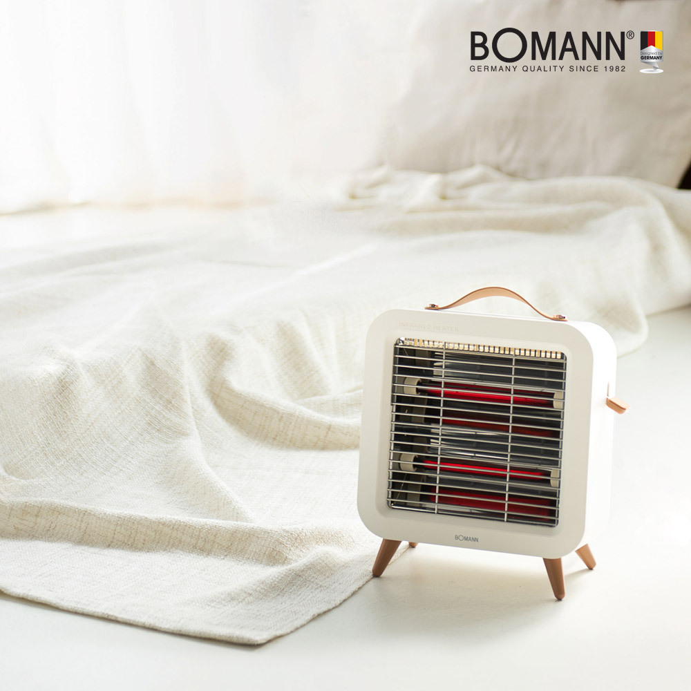 [주말특가]보만 레트로 원적외선 전기난로 전기히터 2구 IEH2051W(화이트)