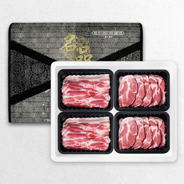 [녹차먹인한돈] 보성녹돈 1등급 구이 선물세트 2호 1.6kg