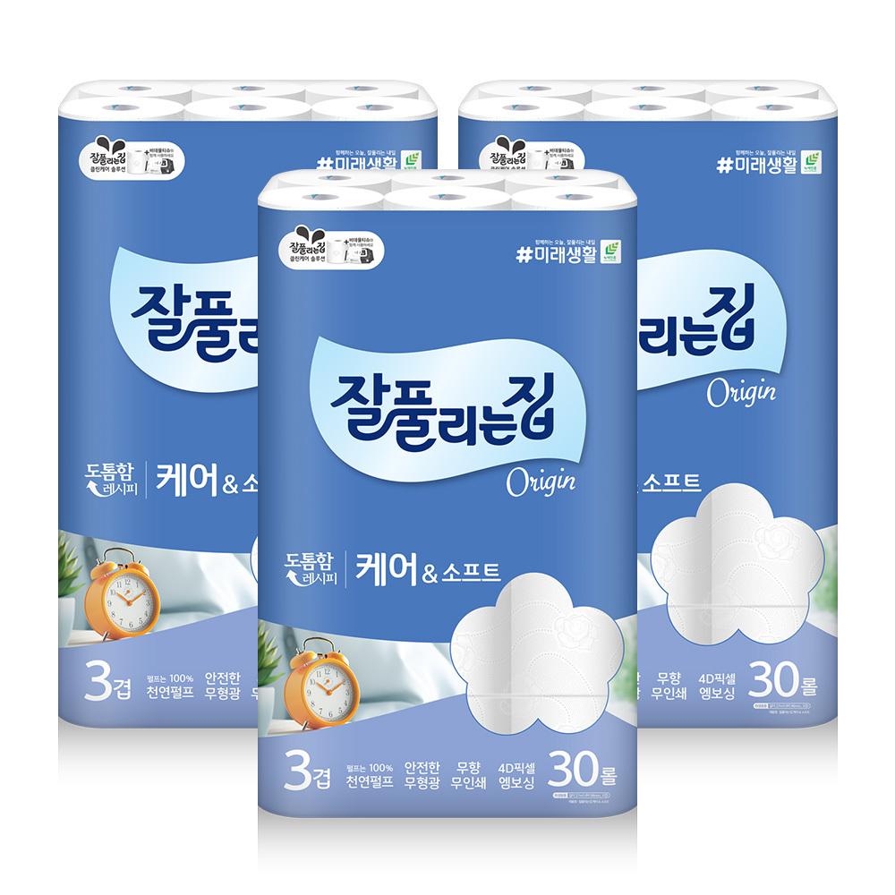 <잘풀리는집> 케어&소프트 27m*30롤 X 3개