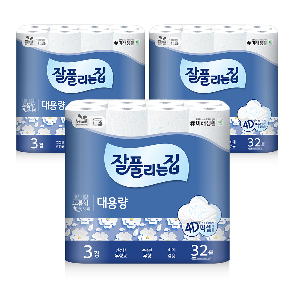 <잘풀리는집> 대용량 25m*32롤 X 3개
