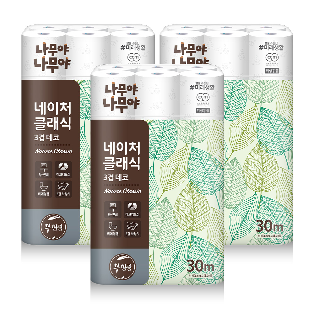 [나무야나무야] 네이처클래식 30m*30롤 X 3개