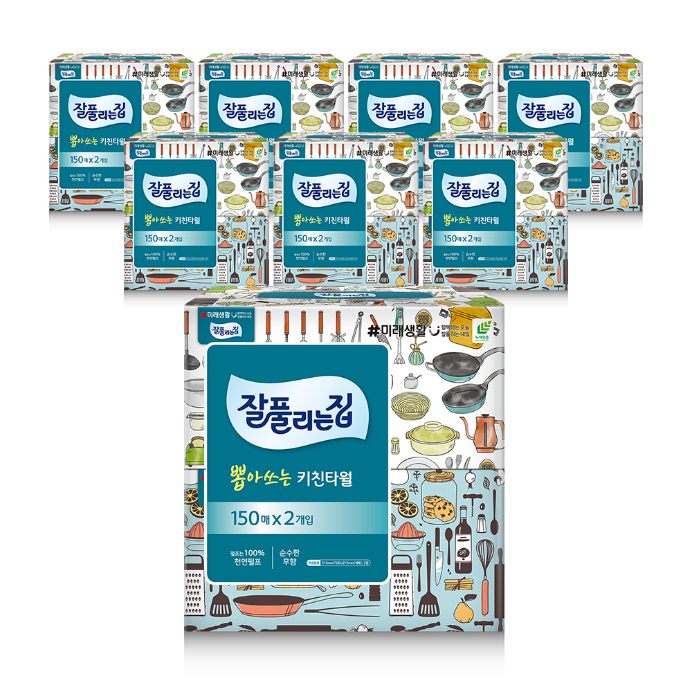 <잘풀리는집> 키친타월 150매*2롤 X 12개
