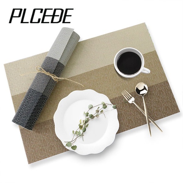 플씨드 북유럽 스트라이프 주방 식탁 테이블 매트 PVC 방수 미끄럼방지 집들이 모임 선물 이미지