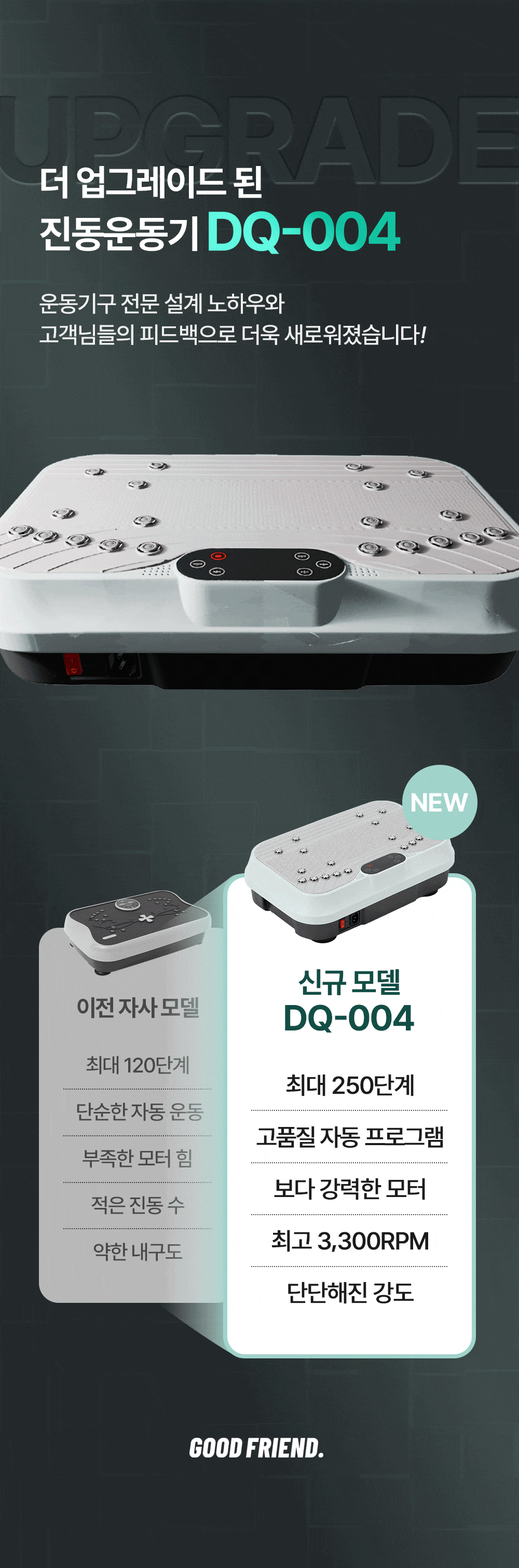 굿프렌드 밸런스휴 진동운동기 DQ-004 여름 다이어트 뱃살빼기 운동기기 헬스 전신플랭크