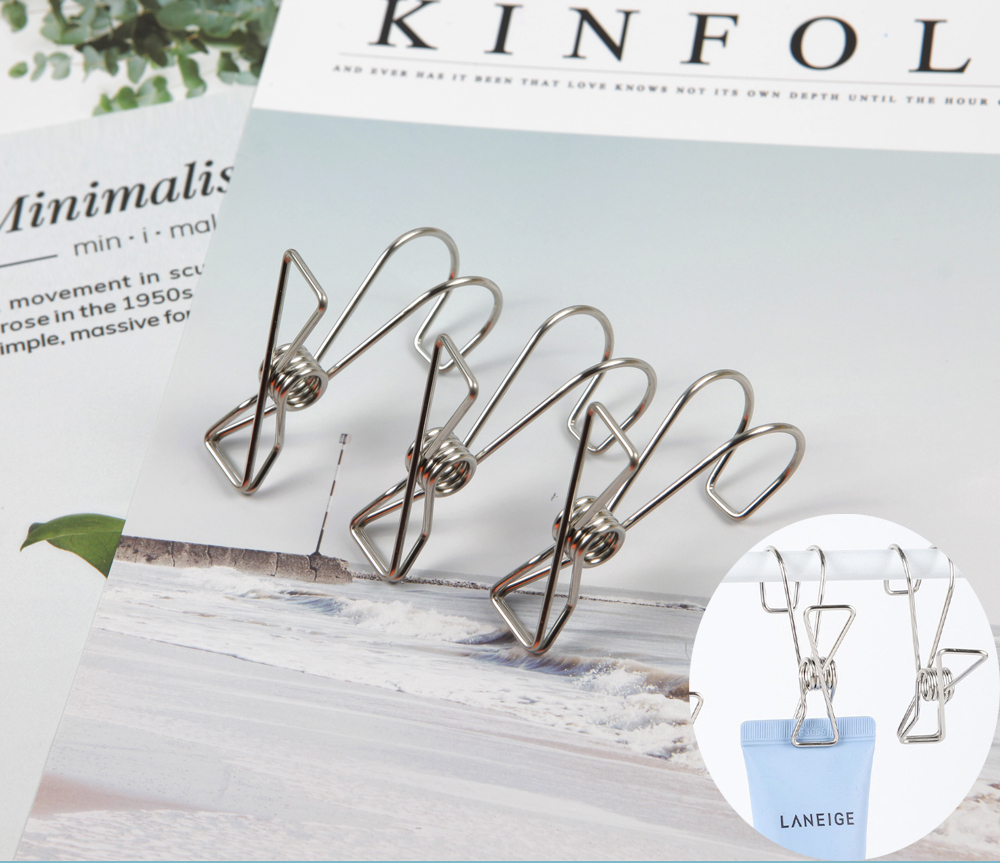 스틸 욕실 주방 만능 후크 고리 집게 소형 1P