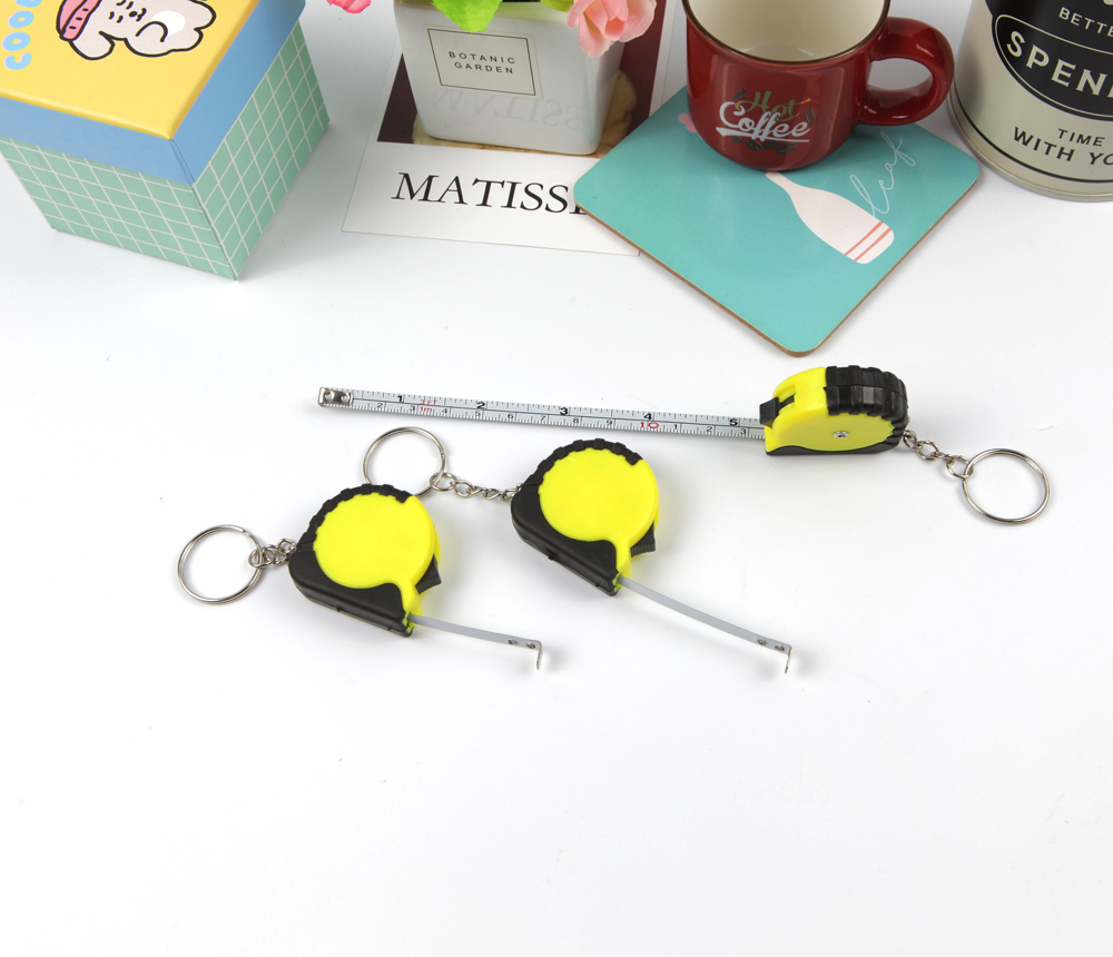 열쇠고리 스톱방식 소형 휴대용 미니 1M 줄자 1P