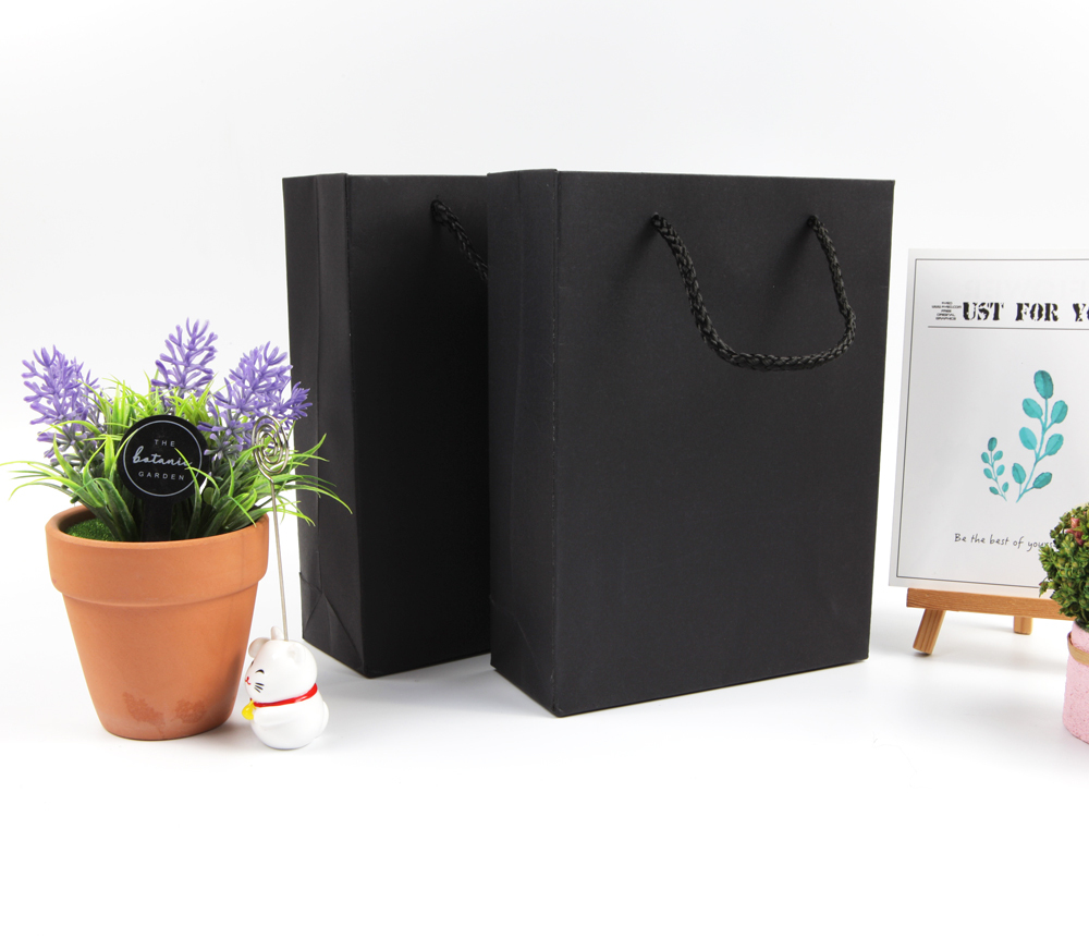 블랙 선물 증정품 기념품 종이 가방 쇼핑백 중형 1P