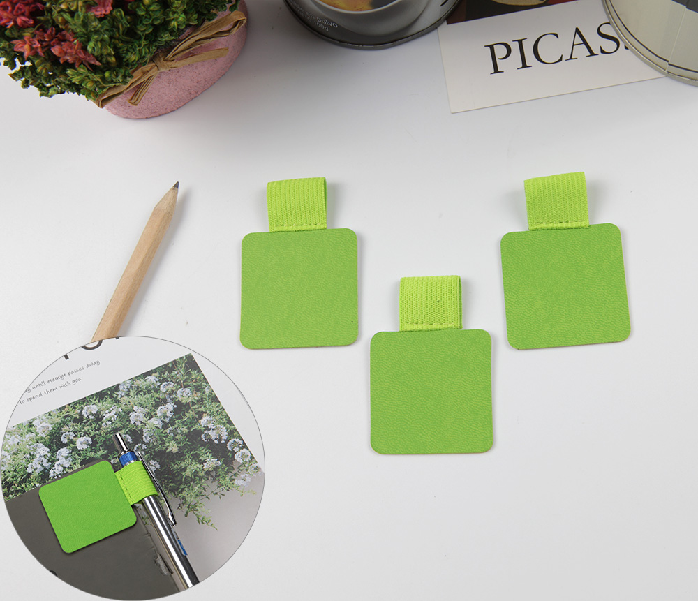 노트 다이어리 부착식 필기도구 볼펜 홀더(연두)1P