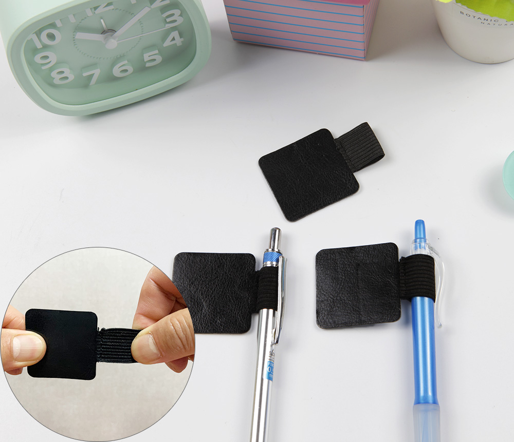 필기도구 부착식 다이어리 볼펜 꽂이 홀더(블랙)1P