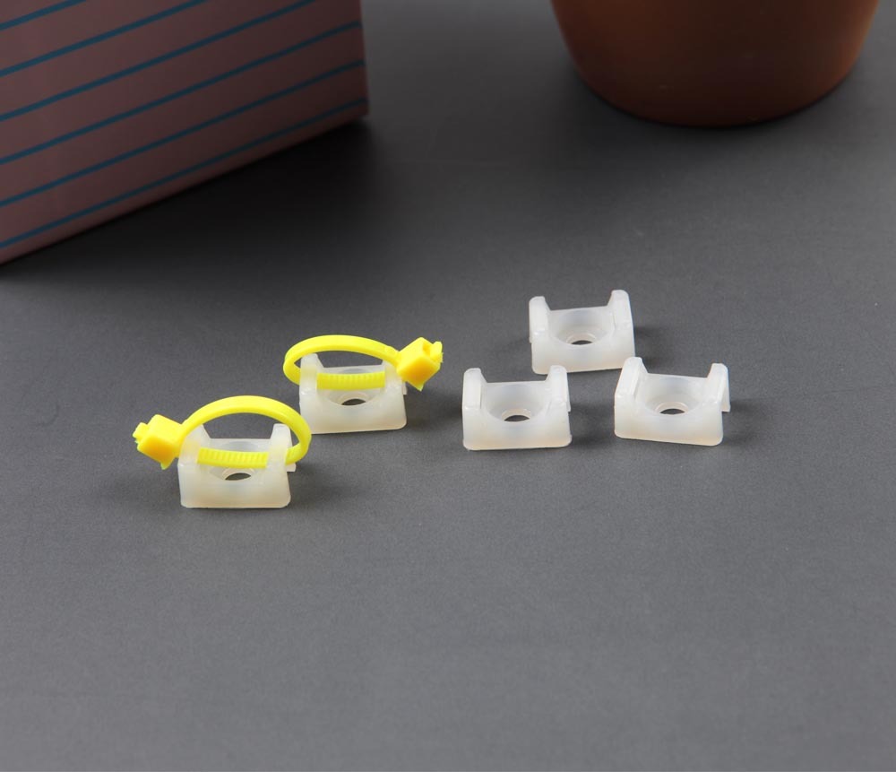 전선 케이블 묶기 호스 타이 고정 홀더 백색10P