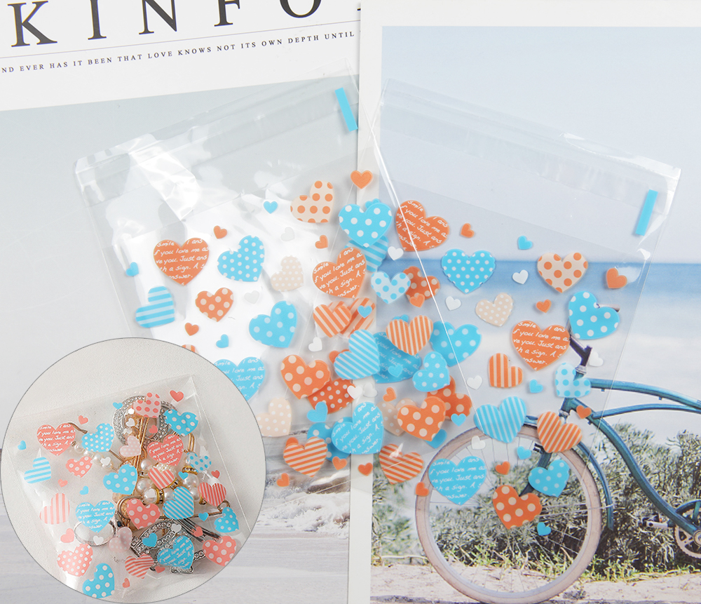 하트 학교 초콜렛 사탕 10x13 OPP 포장 비닐100P