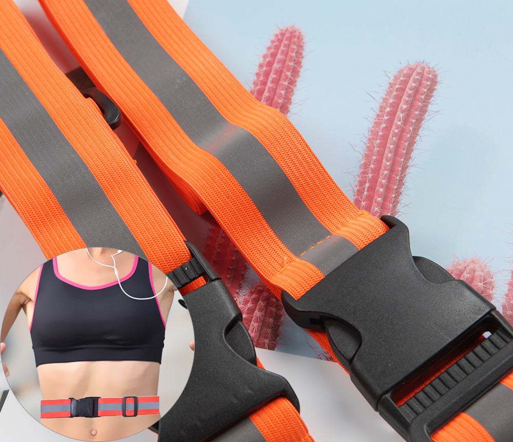 주황 형광 운동 반사 안전 허리띠 벨트1P