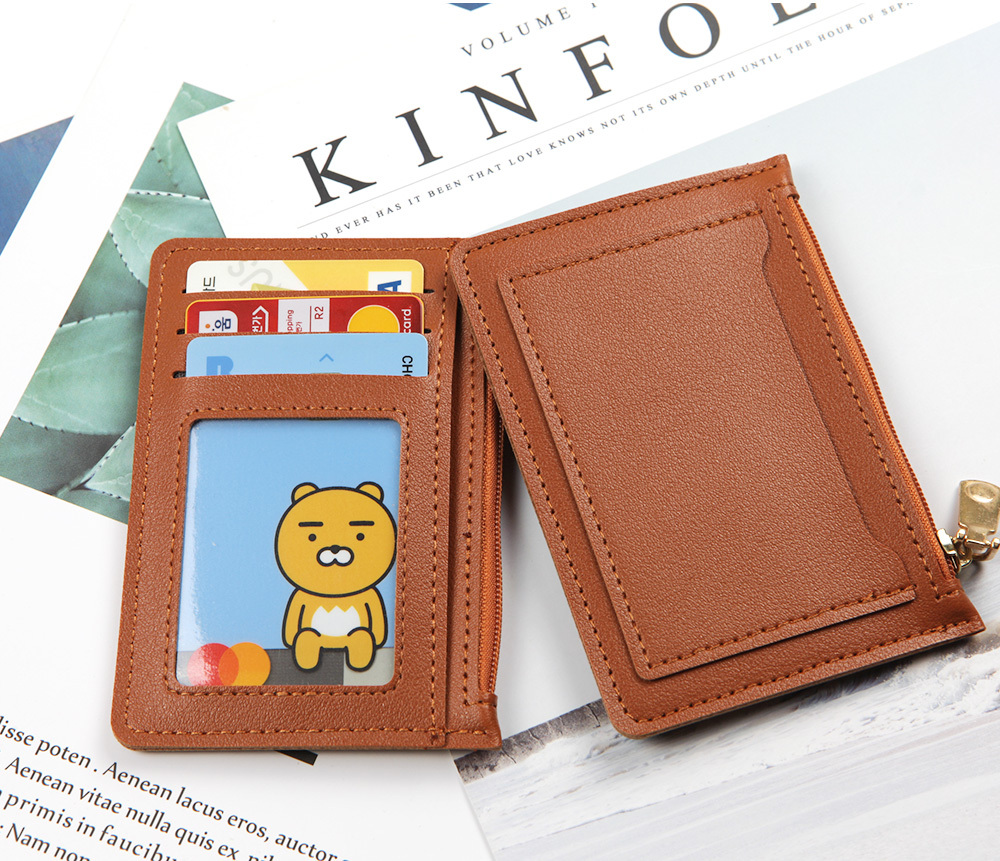 5포켓 휴대 동전 신용카드 명함 신분증 지갑 탄 1P