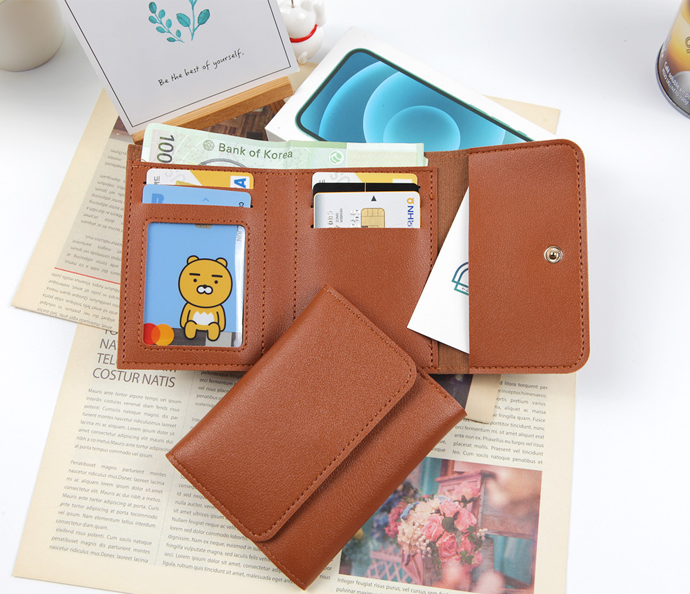 7포켓 똑딱이 카드 신분증 지폐 보관 지갑 탄1P