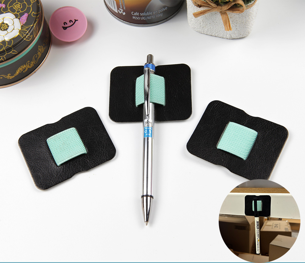 사각 부착 밴드 다이어리 노트 책 펜꽂이 민트 1P