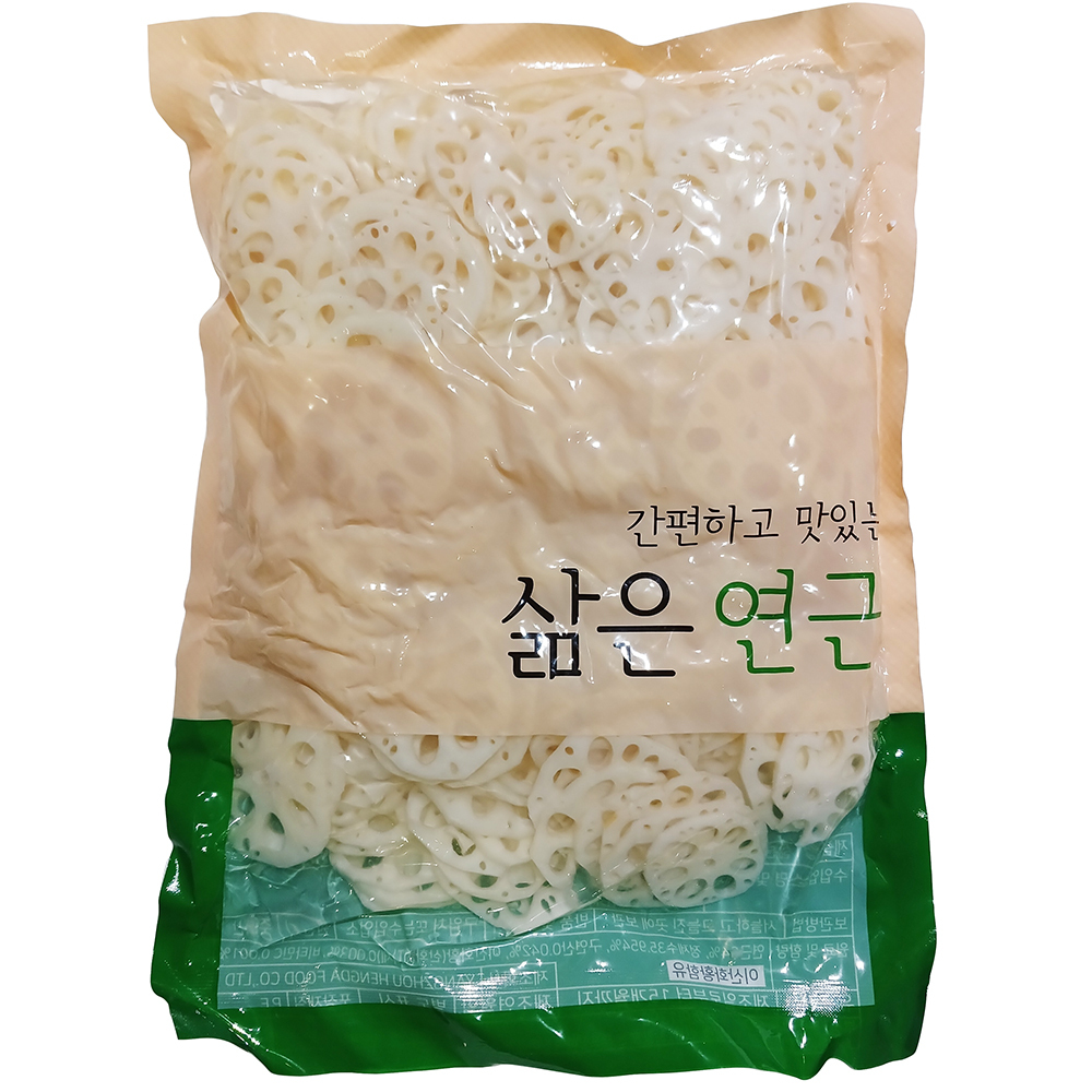 (주)운학무역 얇은 3mm 삶은 슬라이스 연근채