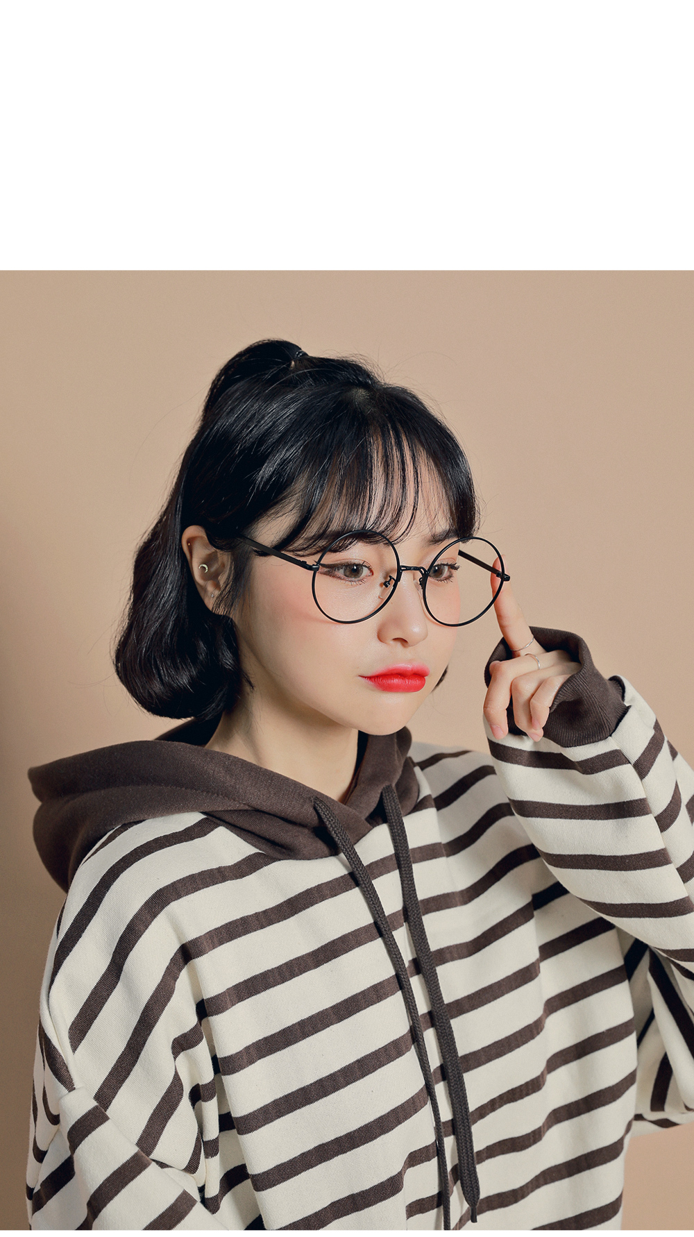 俏皮文青大圆框眼镜