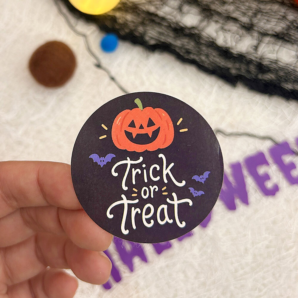 할로윈 블랙 잭 호박 트릭 오어 트릿 trick or treat 스티커 10매 상세 이미지 4