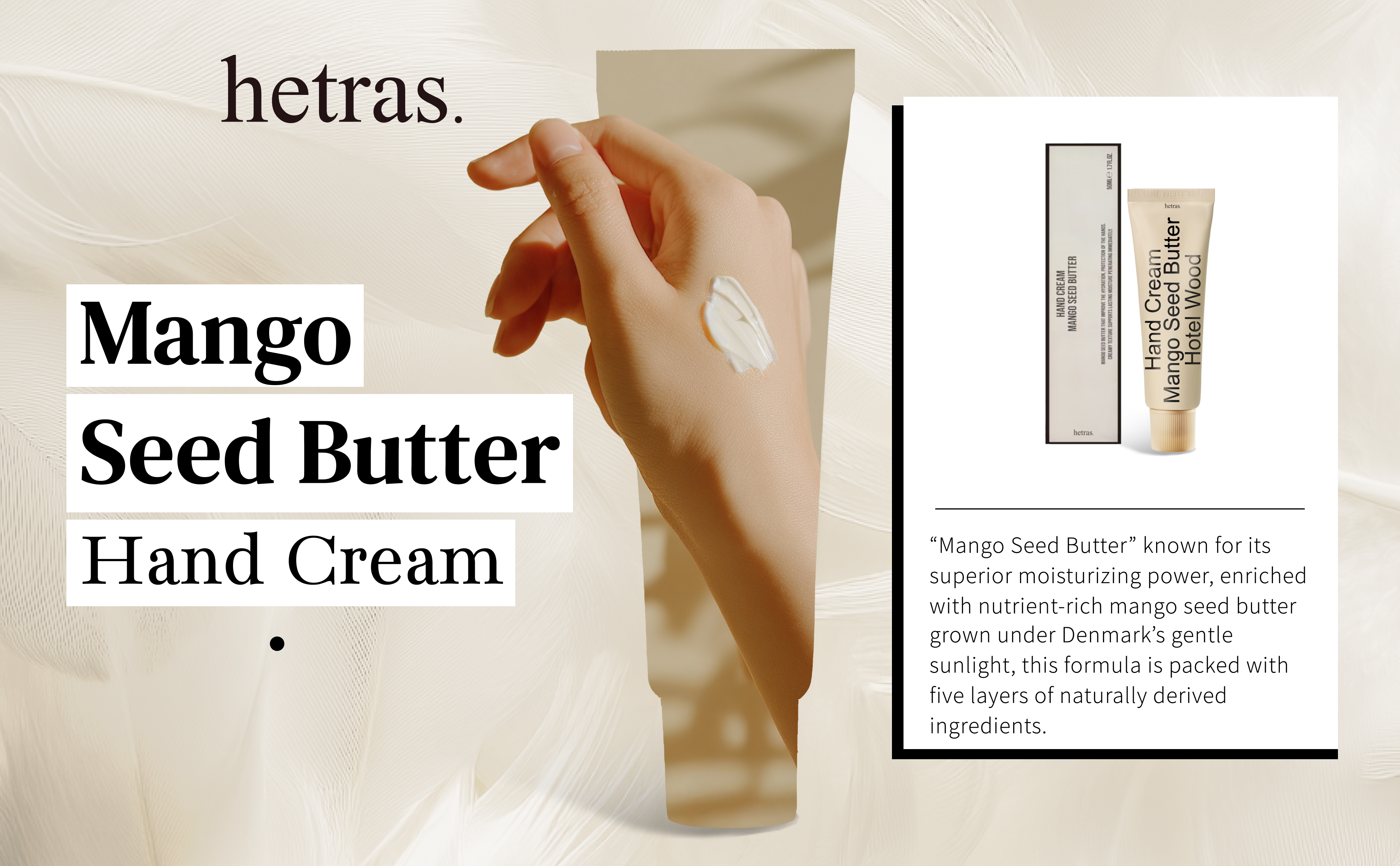 hetras Mango Seed Butter Perfume Hand Cream 50mL (8 Options