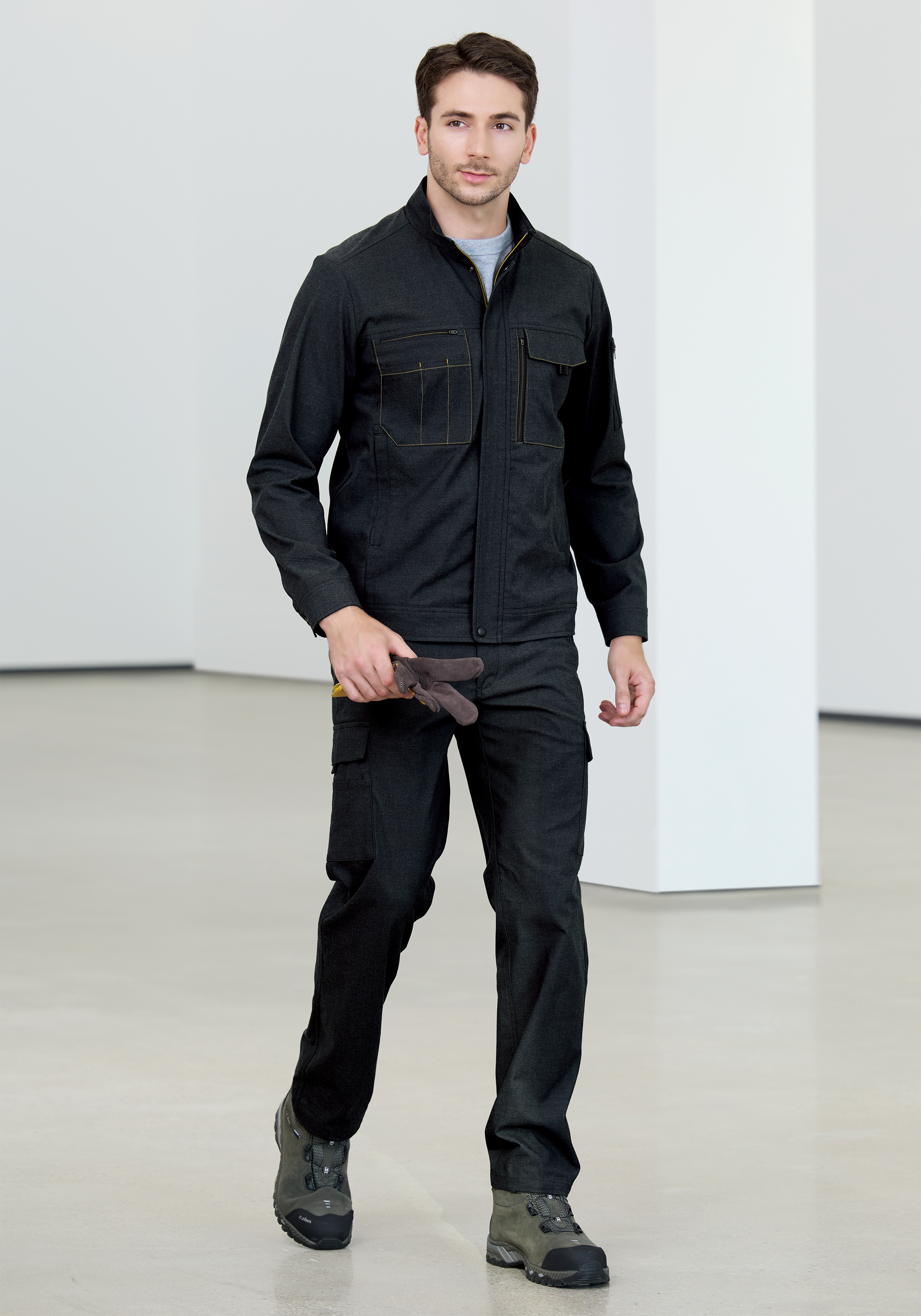 ZB-JP2103 상하세트(면60)지벤 사계절 작업복 (블랙)