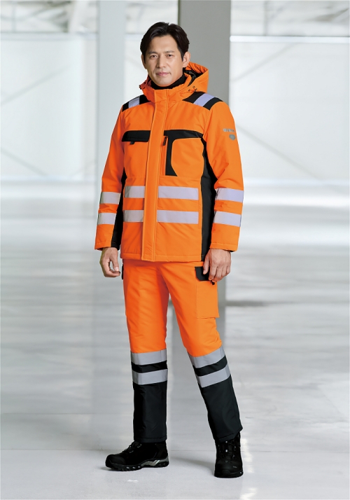 ZB-JP2057 상하세트추동작업복(네온오렌지)