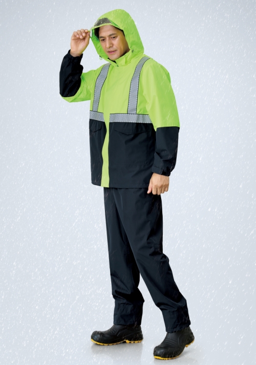 ZB-RJ2001 (네온그린)지벤 우의 레인코트&팬츠