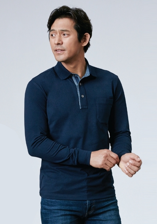 ZB-T1771 (네이비)지벤 추동 티셔츠(기모)