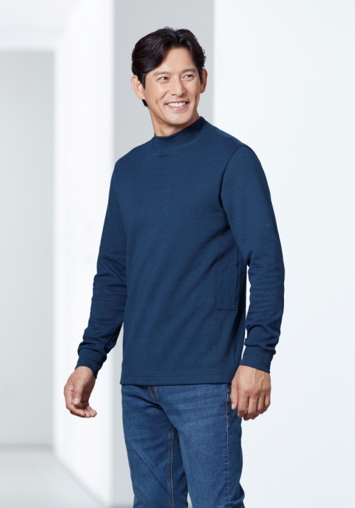 ZB-T2472(블루,목폴라)지벤 작업복 티셔츠(면90)