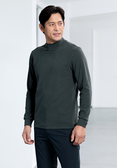 ZB-T2571(멜란지그레이)지벤 작업복 티셔츠(플리스)